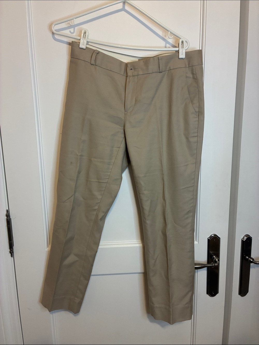 Banana Republic Women's The Hampton Straight-Leg Dress Pants in Khaki 👵MT